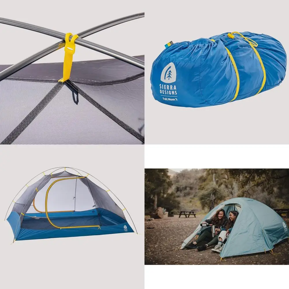

Ultralight Backpacking Tent with Polyester Cover, Dual-Door & Vestibules, Compact Storage Bag Included