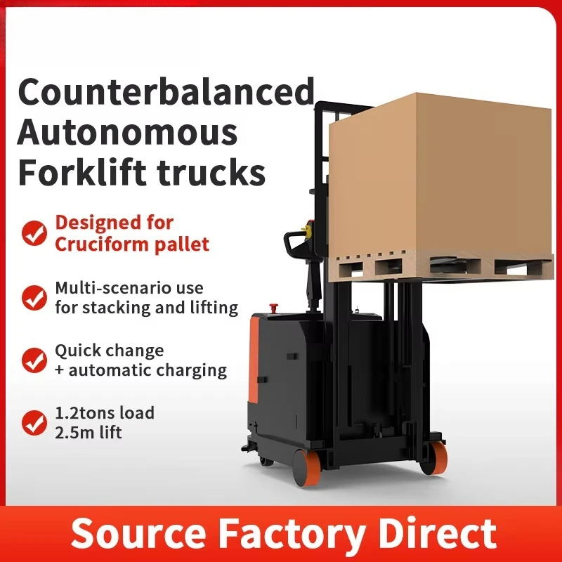 Forklift Robot, Auto‑charging Cycle Operation, High Positioning Accuracy, For Commercial Production Line Material Delivery