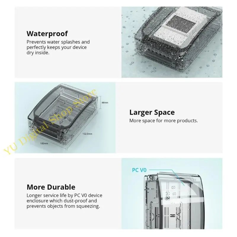 96BA Waterproof Cover Case Junction Box untuk Modul WiFi POW NSPANEL WiFi