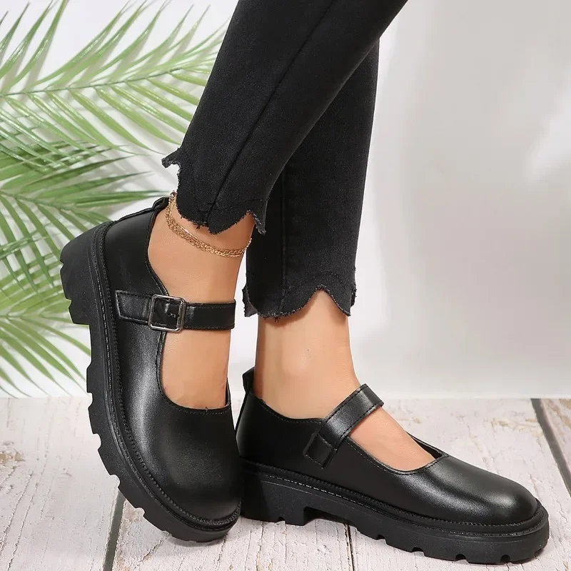 New Lolita Shoes Japanese Mary Jane Shoe Women Vintage Girls Students JK Uniform Platform Shoes Cosplay High Heels Plus Size 42