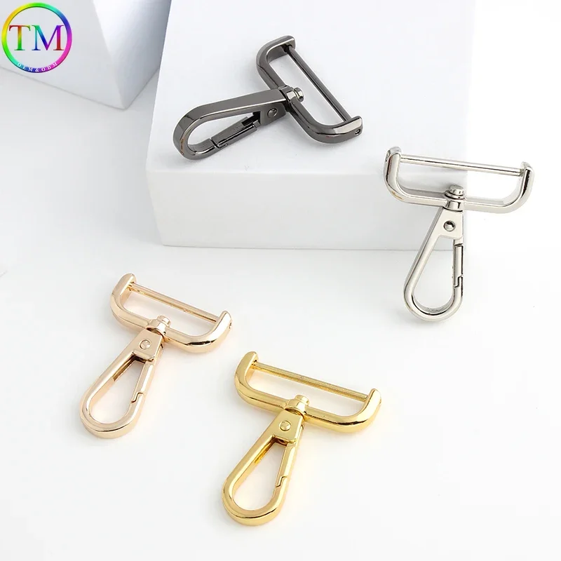 13-16-19-26-32-38MM Metal Openable Snap Trigger Swivel Snap Hooks For Handbag Purse Carabiner Snap Hook DIY KeyChain Accessories