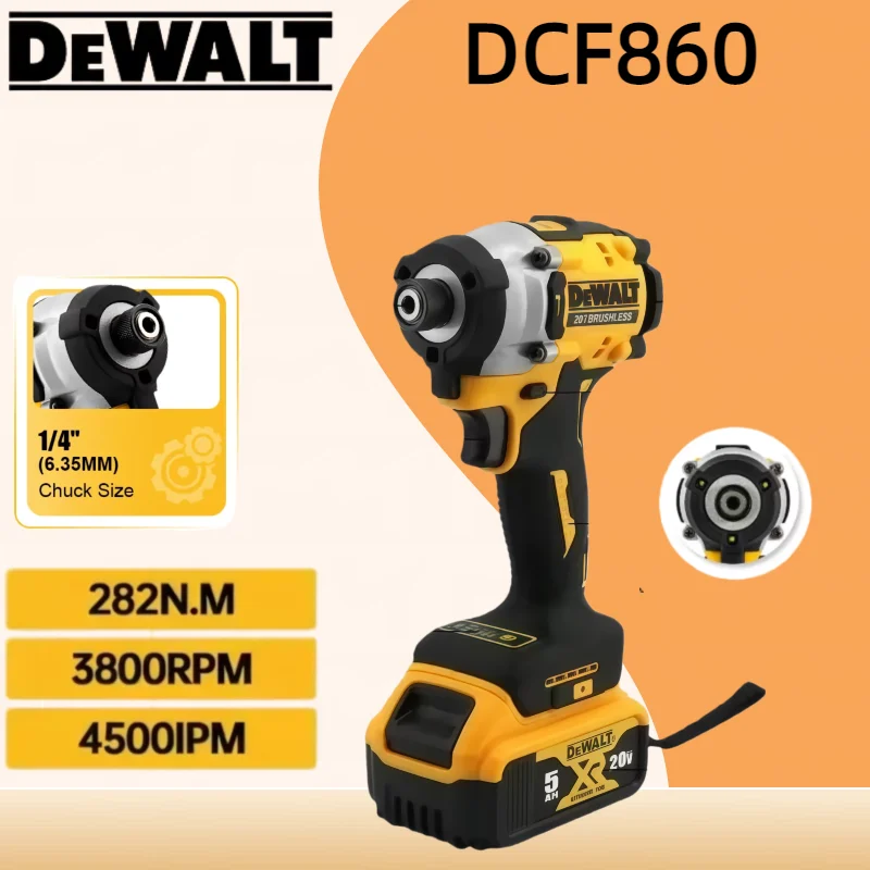 

Dewalt DCF860 20 В Аккумуляторная компактная дрель/шуруповерт Бесщеточная электрическая дрель-отвертка Перезаряжаемые электроинструменты Модернизированные