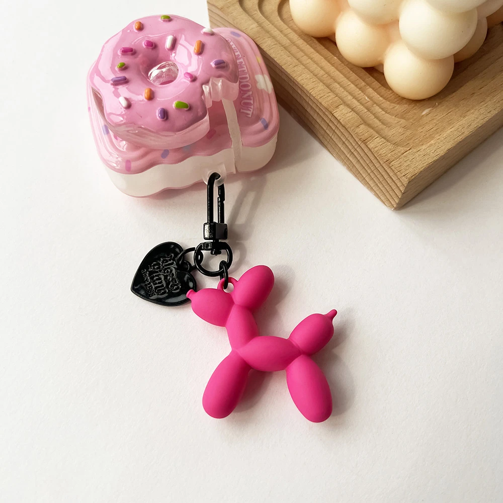 Llaveros acrílicos con forma de globo de perro para mujer, colgante de bolso Y2k, llaveros de coche para pareja, joyería, accesorios de decoración de regalo