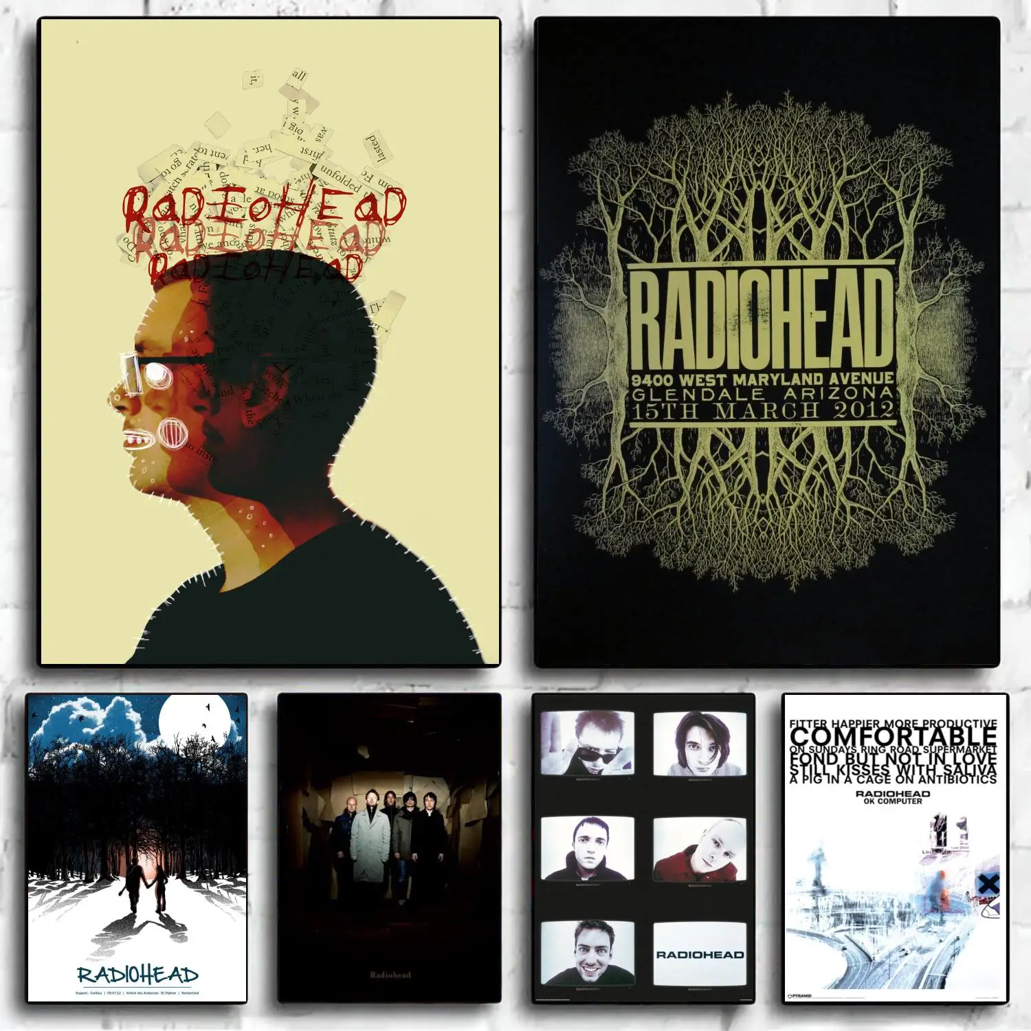 

radiohead Singer Decoration Art Poster Wall Art Personalized Gift Modern Family bedroom Decor Canvas Posters
