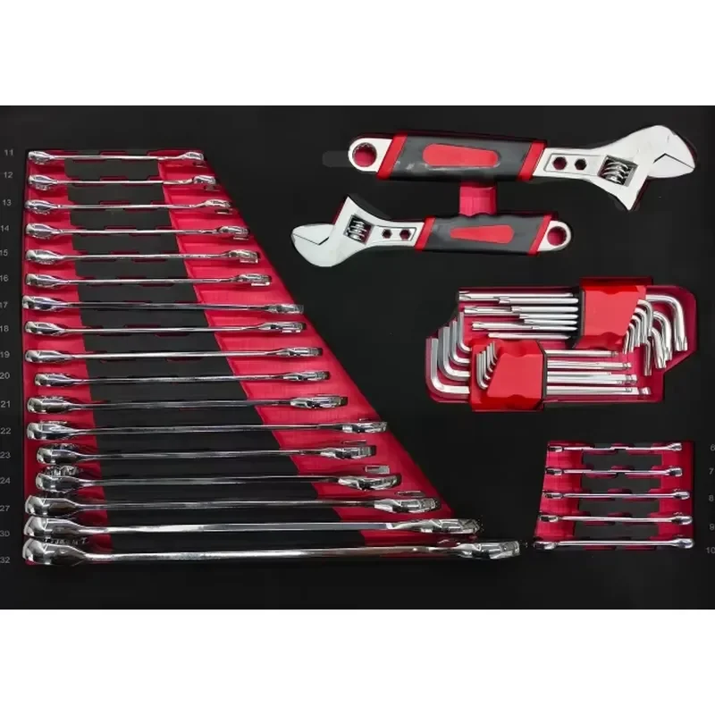 ELEHAND Wholesale Auto Repair Tool Cart Set With Tools 72-tooth Ratchet 7-layer Heavy-duty 471 Pieces Hand Push Tool Cart