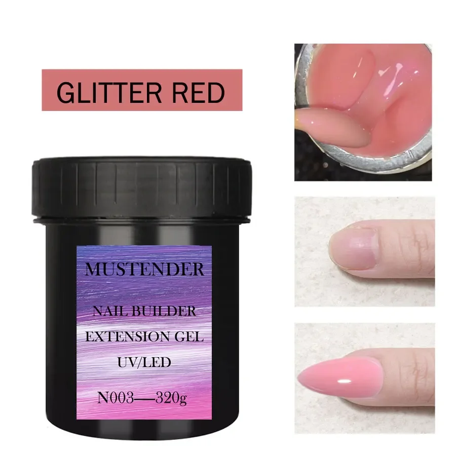 320g Fast Building Poly Nail Gel Extension Gel Pearl Glitter Jelly Builder for Nails Extending Gel Builder Żel do przedłużania paznokci