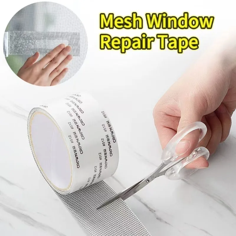 Window Mosquito Net Repair Tape Self-Adhesive Window Screen Repair Patch Strong Anti-Insect Fly Mesh Broken Holes Repair Tape