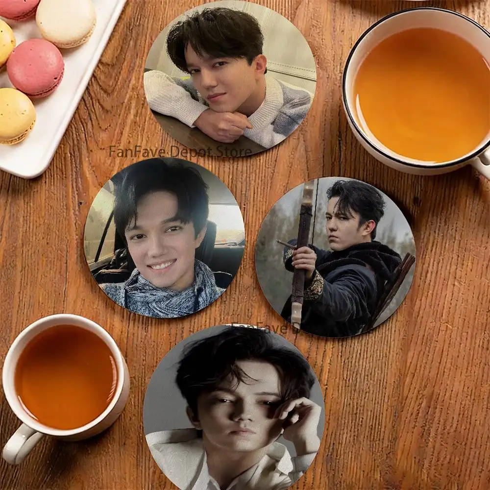 

D-Dimash K-Kudaibergen Wood Coaster Set - Heat Resistant For Tea & Coffee, Home Cafe Decor Holiday Gift