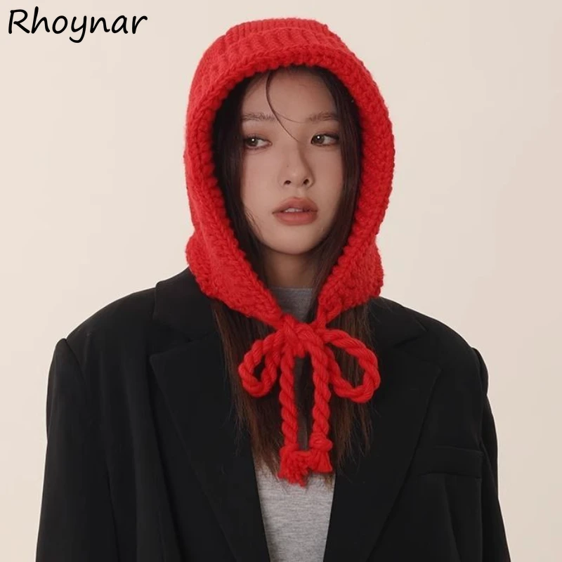 

Winter Hats Skullies Beanies Women Warm Knitted Casual Students Cold-proof Outdoor Simple Fashion Korean Style Classic New