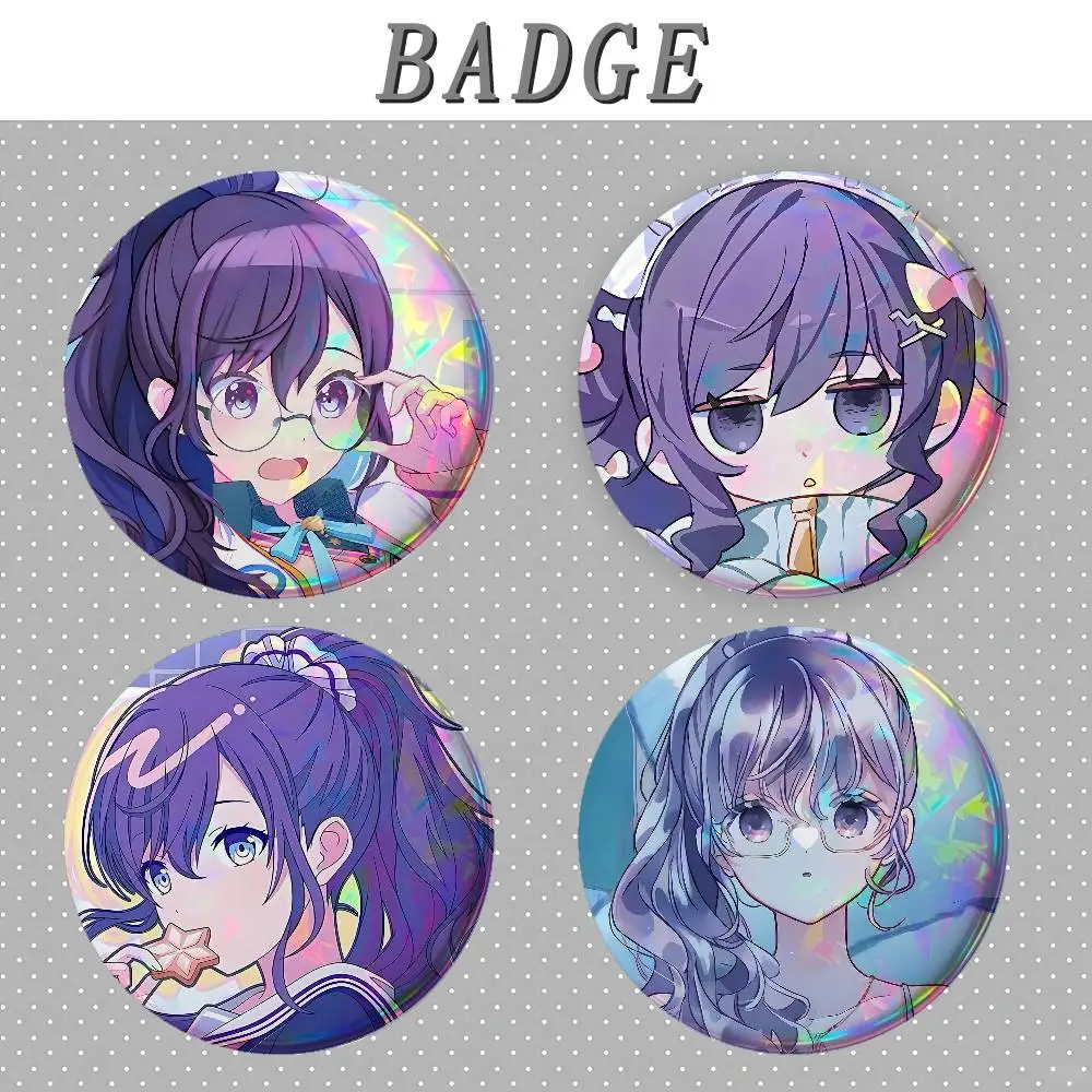 Figure Asahina Mafuyu Badges Fashion New Hip Hop Versatile Round Metal Badge Cartoon Pin Gift Wholesale