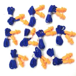 10PCS Silicone Noise Earplug Travelling Tapered Soft Ear Plugs Noise Reduction Corded Insulation Earplug Sleep Aid