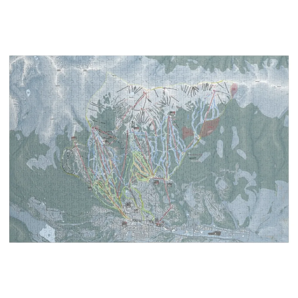 Breckenridge Resort Trail Map Jigsaw Puzzle Custom Child Gift Customized Photo Custom Wood Jigsaw For Kids Puzzle