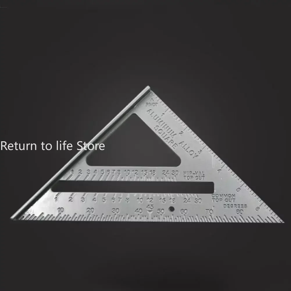 Triangle Rule 90 Degree Thickening Angle Rule Aluminum Alloy Carpenter Measurement Square Ruler Layout Tool Measurement Tool