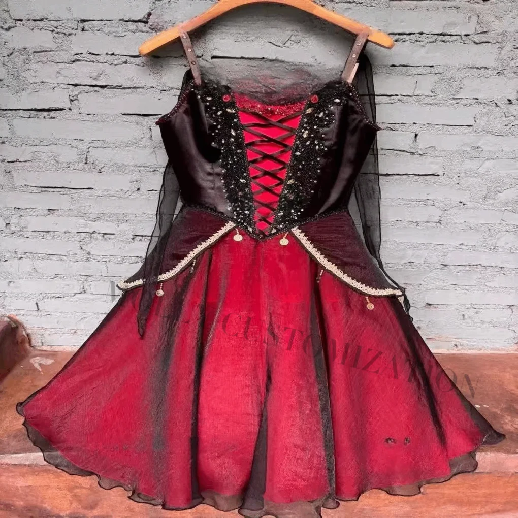 Hochwertiger, maßgeschneiderter, neuer Esmeralda-Variations-Ballett-Wettbewerbsrock aus langem Tüll für Erwachsene und Kinder – Detail 1