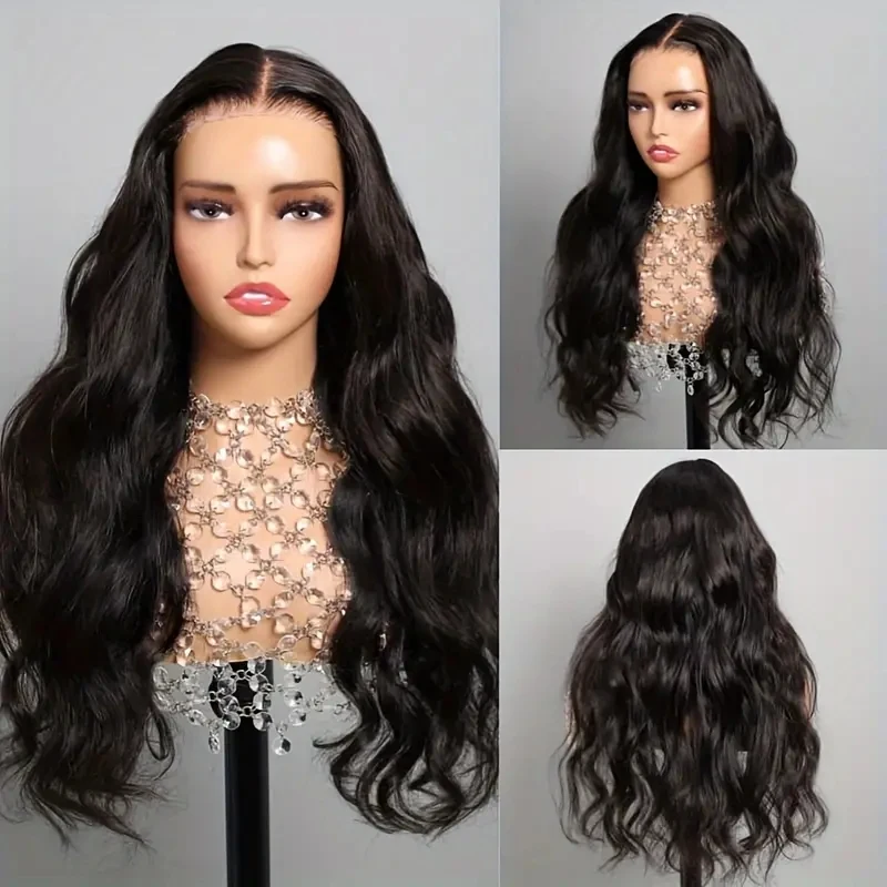 Perruque Lace Closure Wig Body Wave Naturelle, Cheveux Humains, 13x6 HD, 13x5 HD, 40 Pouces