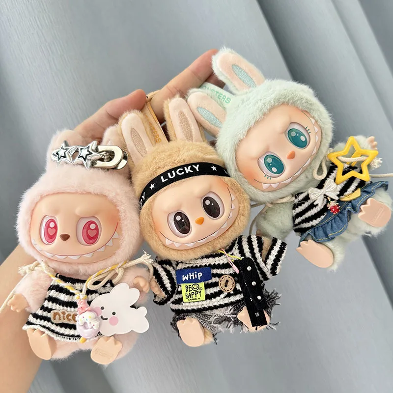 

Cute Mini Plush Doll'S Clothes Sand Set Outfit Accessories Korea Kpop Exo Labubu I II Idol Dolls Jumpsuit Sitting Party Clothing