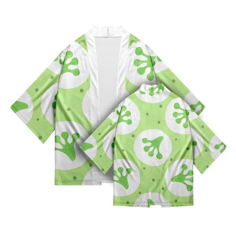 

Unisex Kimono Animal Paw Print Top Fashion Casual Cardigan Yukata Set Japanese Streetwear Traditional Clothing Haori Autumn coat