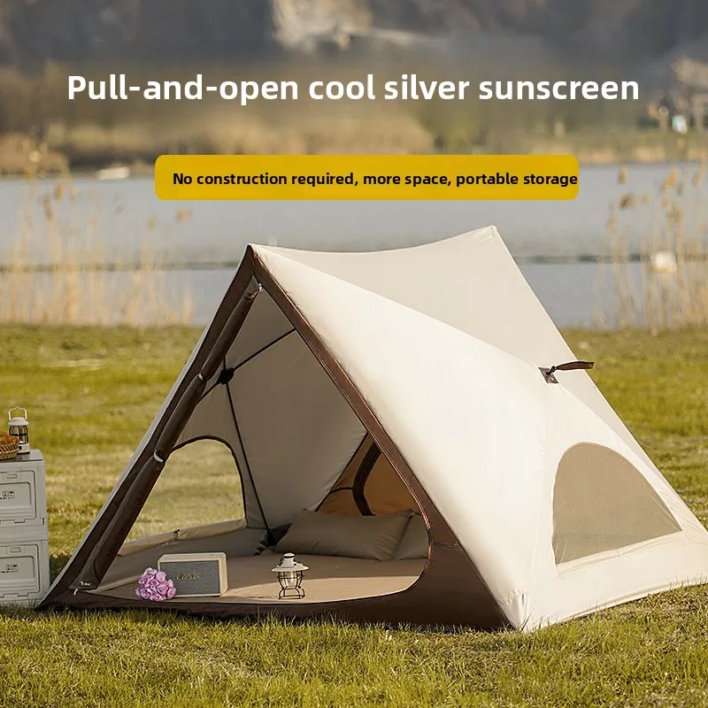 Portable Outdoor Camping Triangle Sunscreen Waterproof 2000-3000mm Universal in All , No Installation Required