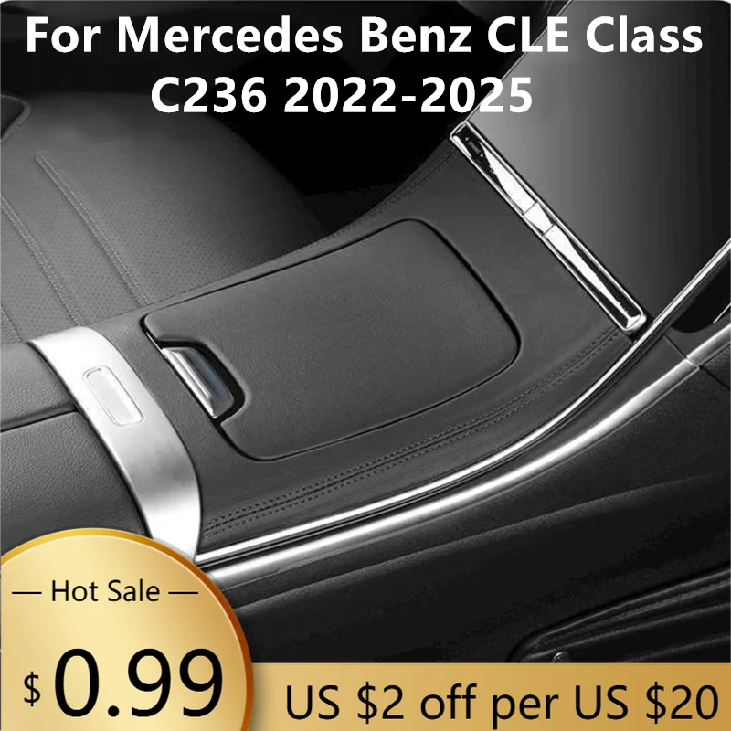 

Чехлы на руль для Mercedes Benz CLE Class C236 2022-2025, панель центральной консоли автомобиля, декоративная накладка на центральную панель, только для Lef