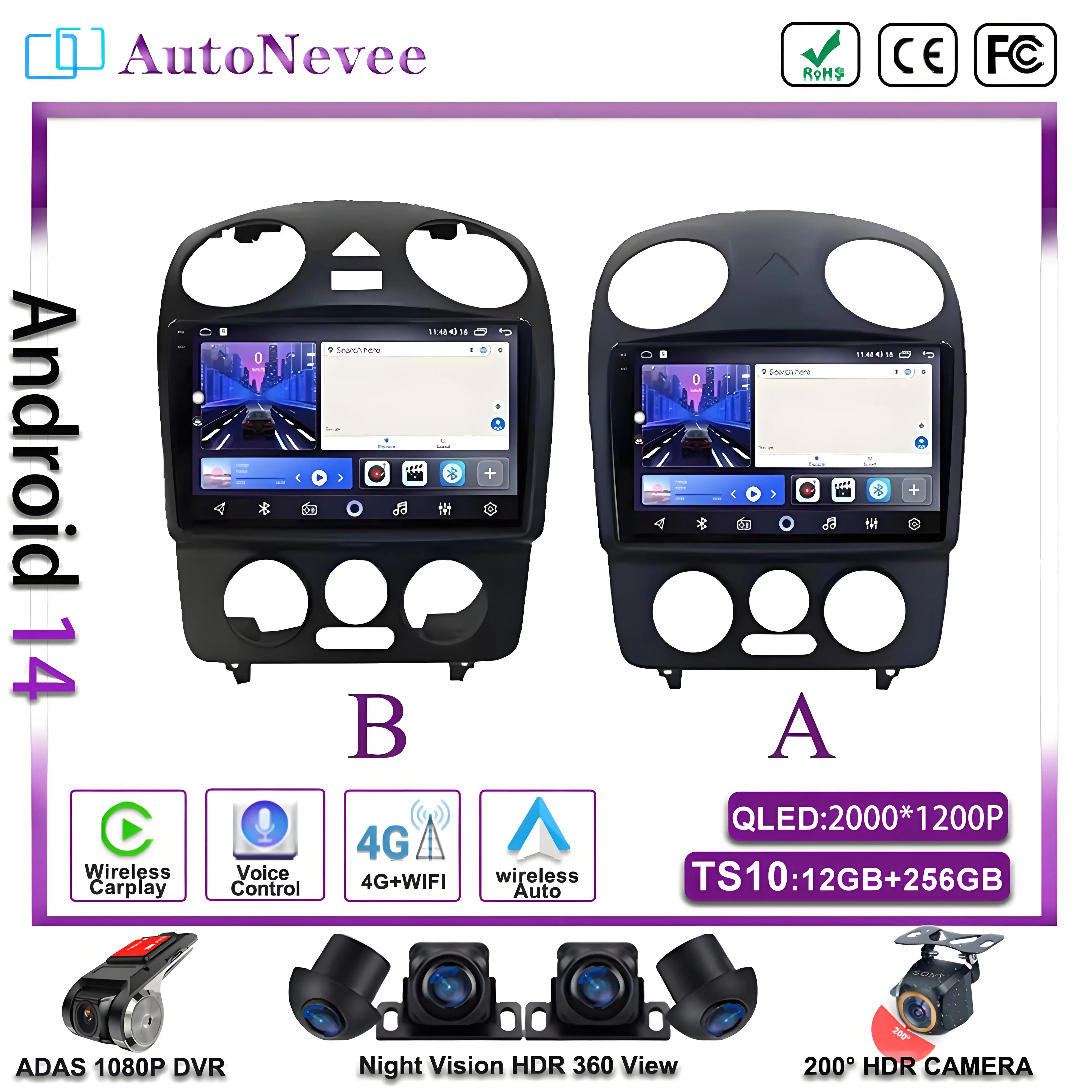 

Stereo Android 14 For Volkswagen Beetle 2000-2012 Multimedia Car Player GPS Auto Radio Navigation DVD Head Unit Screen NO 2DIN
