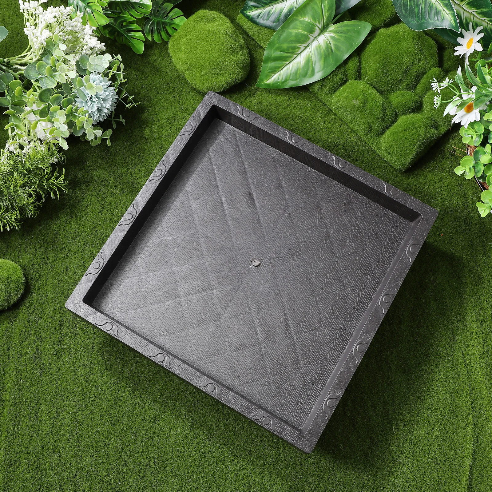 

Sturdy Thickened Plastic Flower Pot Tray With Wheels Square Plant Stand Holder Odorless Durable Water Resistant Movable Planter