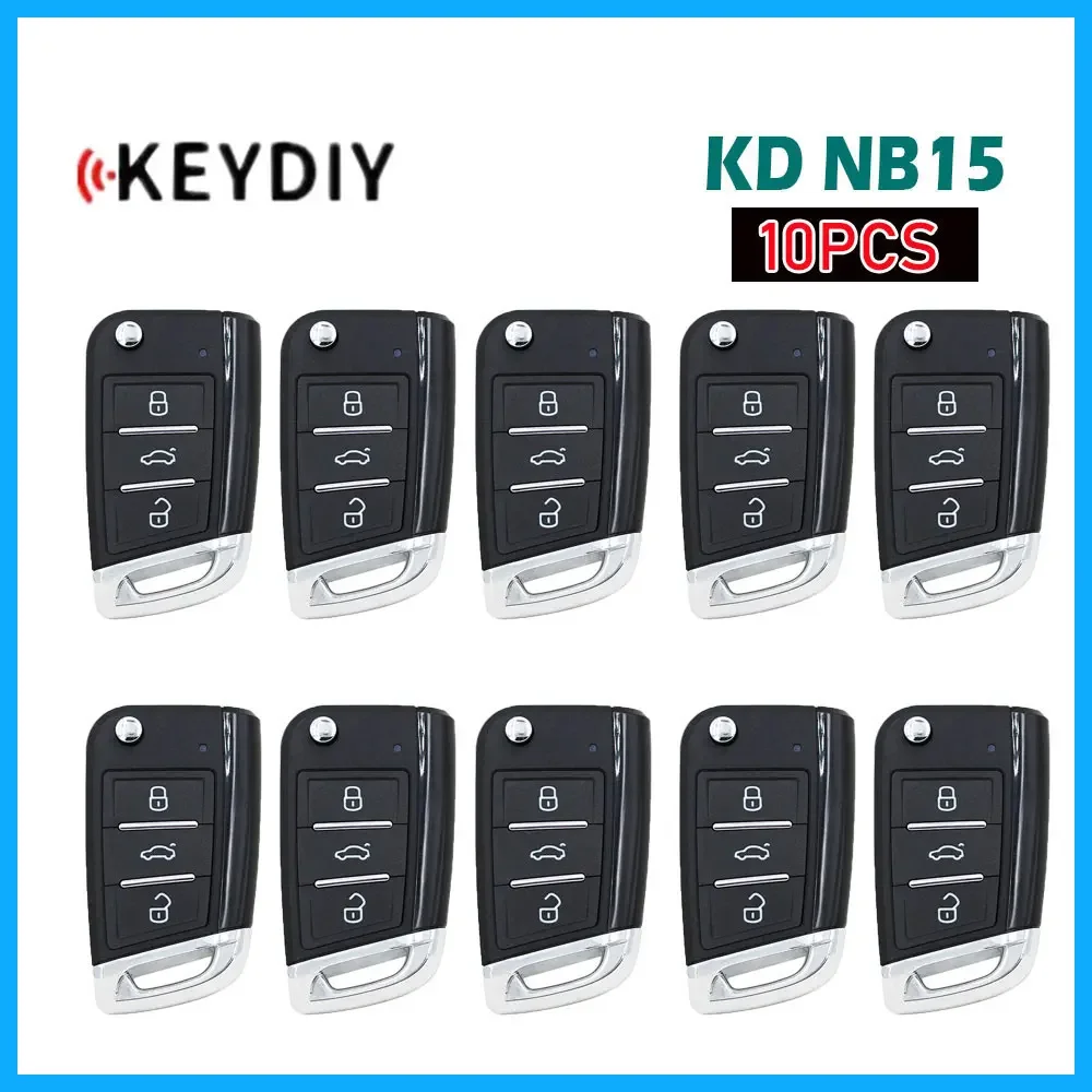 

10pcs KEYDIY KD NB15 Multifunctional Remote Key 3 Button NB Series KD Remote Key MQB Style for KD900 KD900+ URG200 KD-X2 Mini