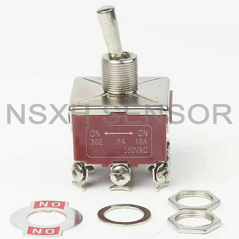 10PCS E-TEN 302 ON-ON 2 Position 9 Pins Toggle Switch 15A 250VAC Power Rocker Switch 12mm