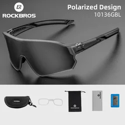 ROCKBROS Cycling Glasses Polarized UV400 Sunglasses Sport Protection Glasses Bicycle Eyewear Outdoor Hiking Camping Golf Goggles