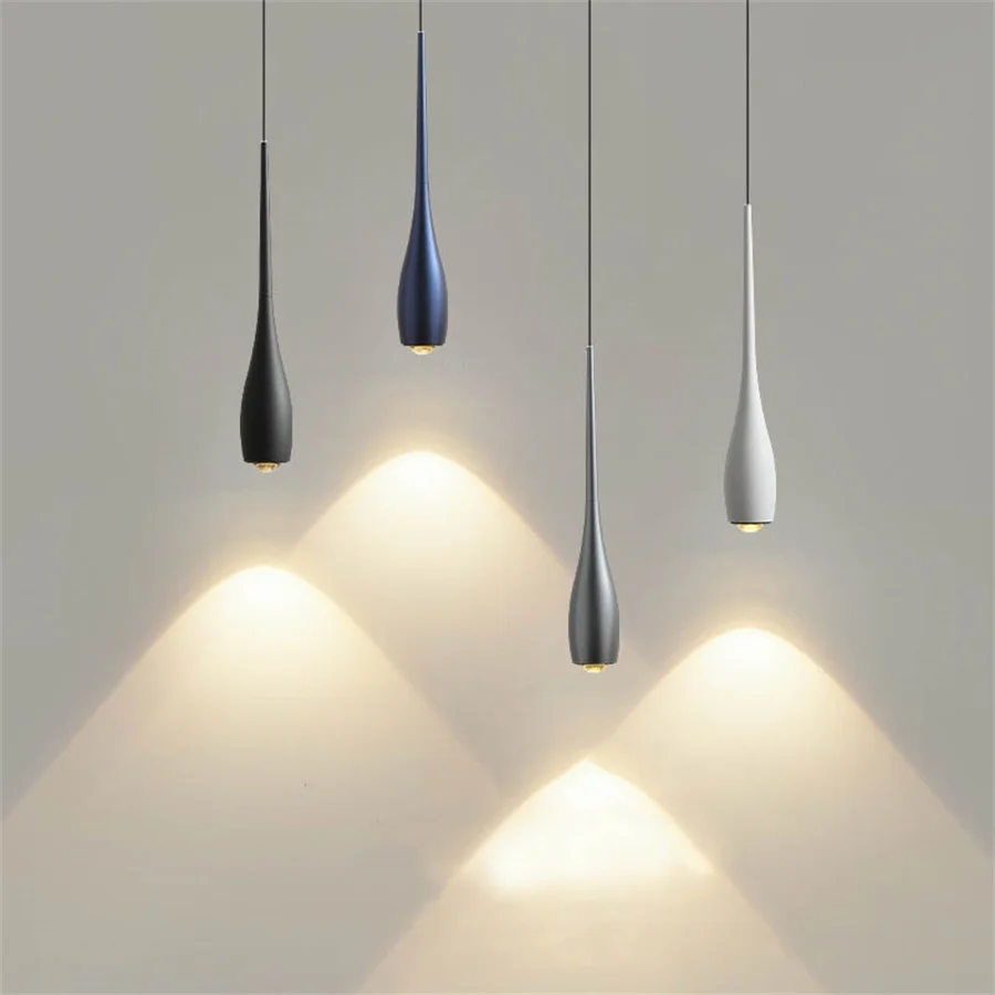 Lampe LED Suspendue en Forme de Goutte d'Eau, Luminaire Décoratif d'Nik, Idéal pour une Chambre à Coucher, une Salle à Manger, une Cuisine ou un Bar, 7W