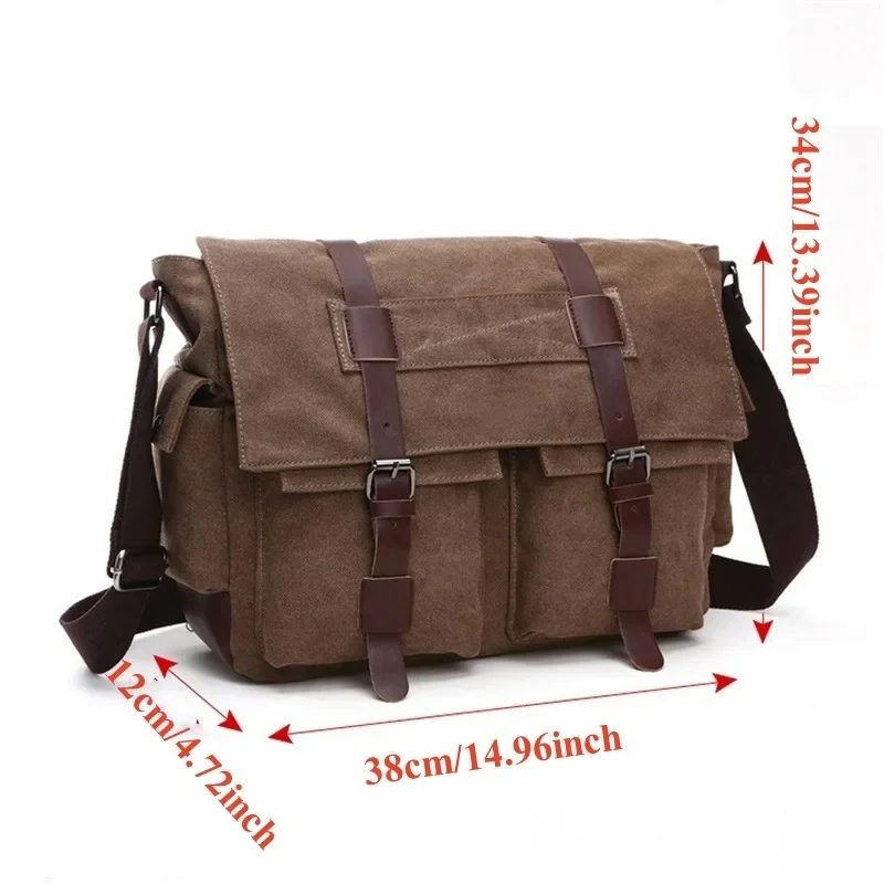 Men Trip Bag Canvas Travel Tote Luggage Bag Large Capacity Shoulder Bag