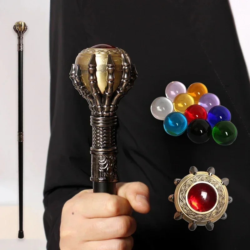 

For 10 Colors 95cm Luxury Evil Dragon Claw Crystal Ball Walking Stick Men Fashion Walking Canes Women Party Decorative Walking S