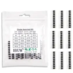 20value*10PCS=200PCS/LOT SMD diode Assorted Kit contains SS110 SS220 SS210 SS310 SS510 SS16 SS26 SS34 SS36 ES1J ES1D M7 M4 US1M