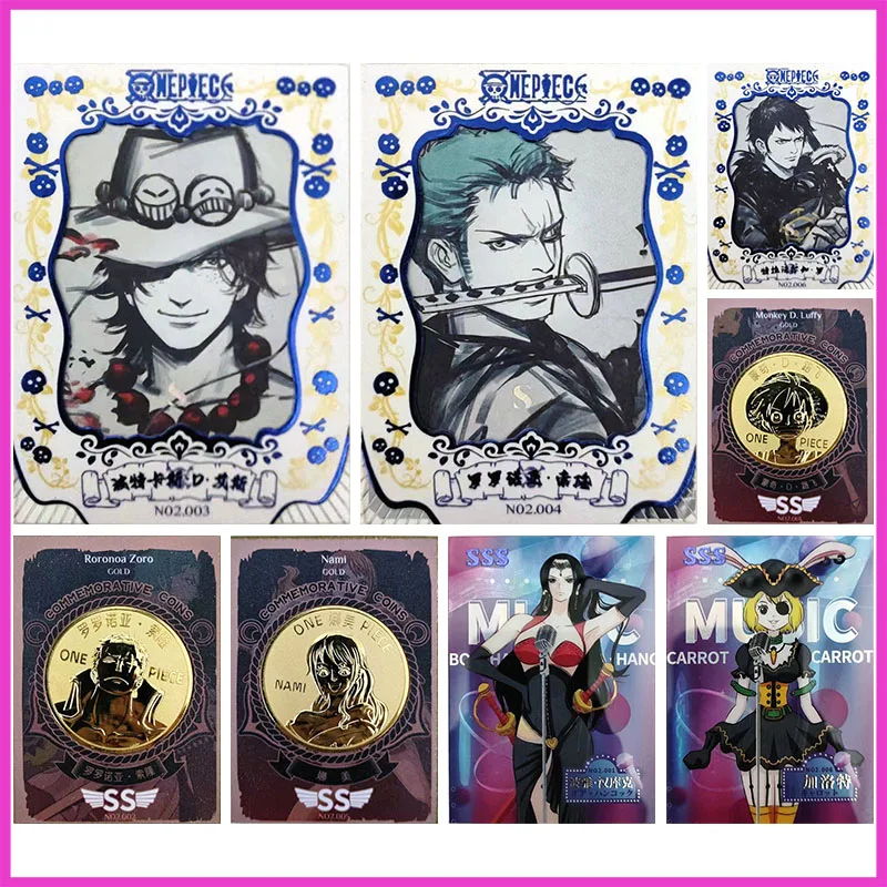 Anime ONE PIECE Rare S SS SSS Refraction Game Collectible Cards Ace Zoro Law Luffy Nami Hancock Toys for boys Birthday Present