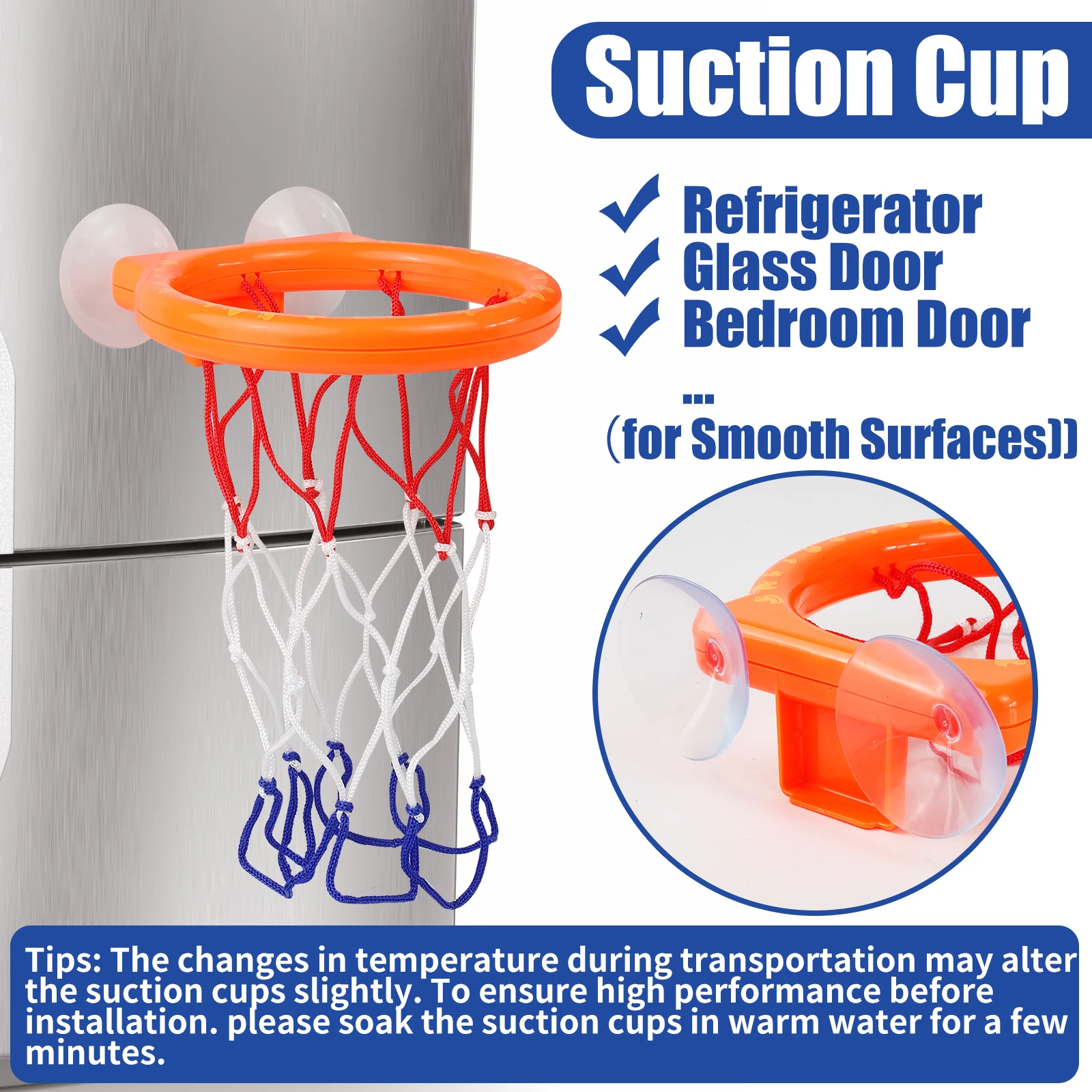 Bath Toys -mini Bathtub Basketball Hoop for Kids, Suction Cup Basketball Hoop & 3 Balls Set for Boys Girls, Halloween/Christmas