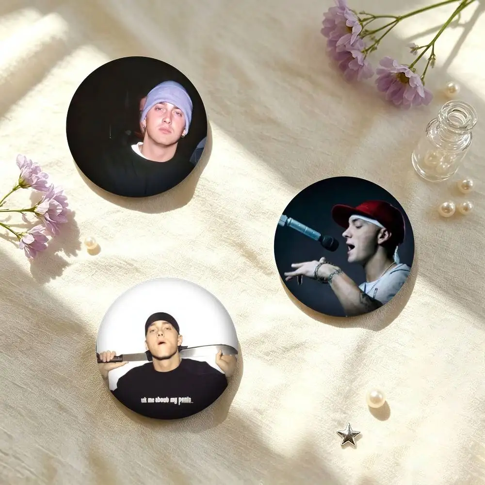 H-Hip Hop R-Rapper Eminem 25mm 32mm 44mm 58mm 75mm Brooches Badges Pins for Accessories Gift