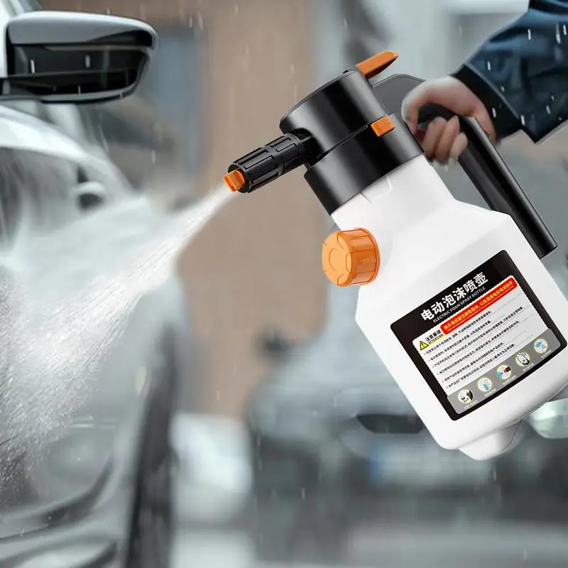 

Распылитель пены Автомойка 1,5 л Распылитель пены для дома Беспроводной мощный автомобильный распылитель пены Перезаряжаемая автоматическая пена под давлением