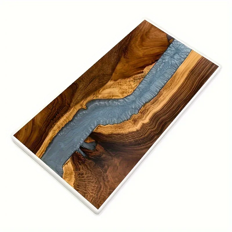 Wiederverwendbare große rechteckige Silikonform für Epoxidharz-Flusstische und Harzkunst, ideal für Spezialteller, Servierplatten, Holzarbeiten und Couchtische