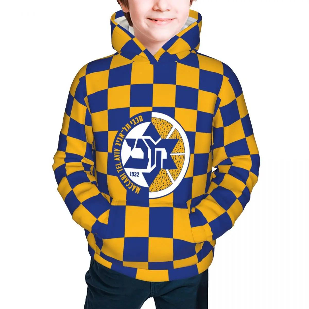 

Israel Maccabi Tel Aviv Bc Children's Pullover Hoodie Youth Sweatshirt Soft Pullover Casual Hoodie