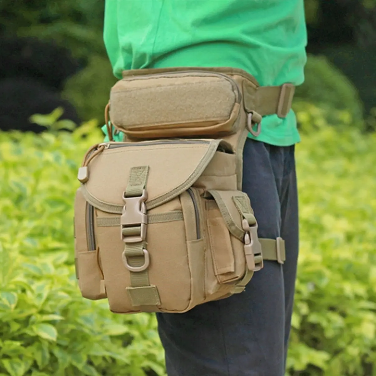 Outdoor hiking Fanny pack Fishing Bike leg bag Camping camo Tactical leg bag Leg Hanging Photography sports leg bag one pack