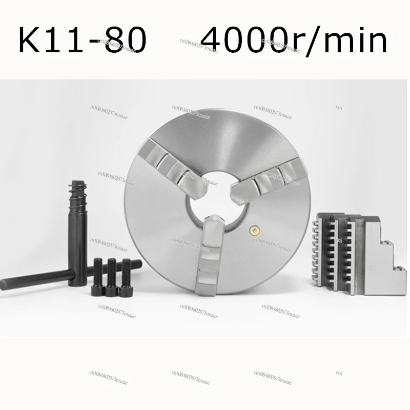 80mm 3 Inch 3 Jaw Self Centering Lathe Chuck K11-80 Metal Scroll Chucks for Drilling Milling Machine