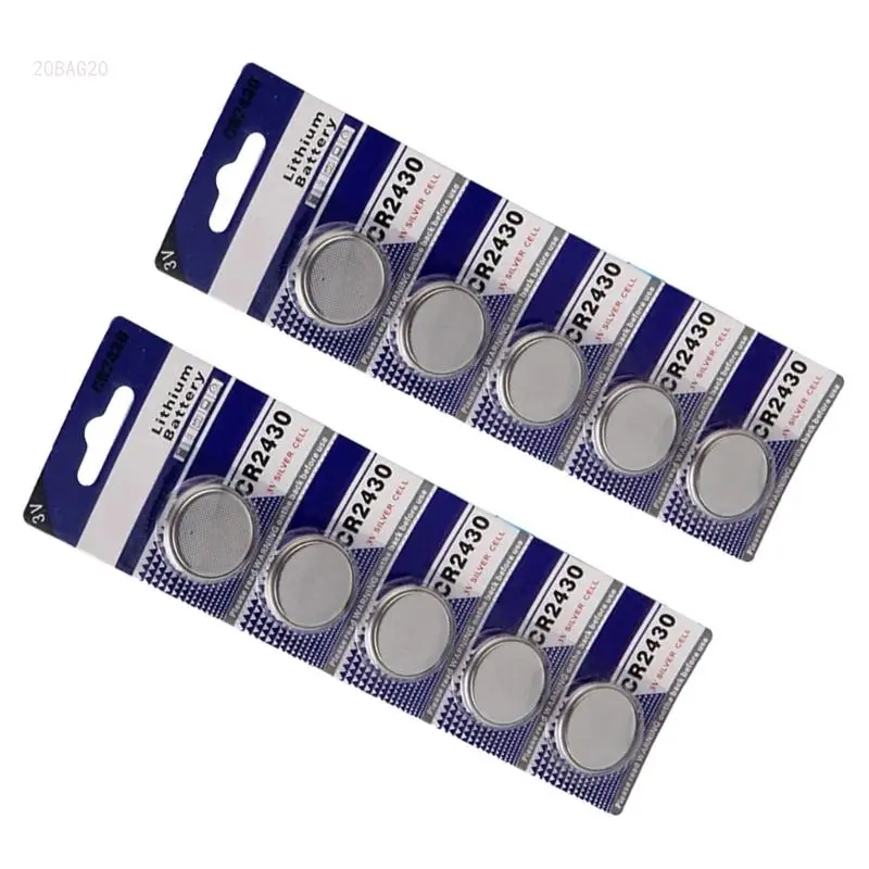 5/10pc Quality CR2430 Button Cell Batteries Coin Cells Battery Suitable for Remote Devices Electronics Power Supplies