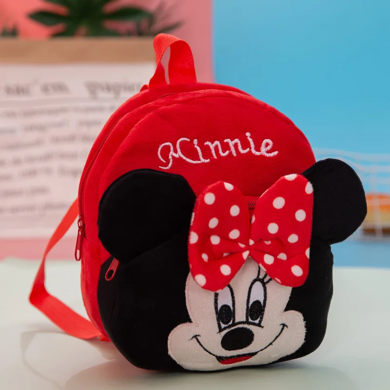 Disney desenhos animados mochila mickey mouse minnie winnie o pooh saco de escola de pelúcia para o jardim de infância da criança material escolar