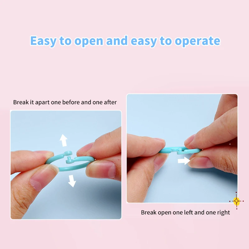 10/15/30 pz/set anello a fogli mobili anelli per raccoglitori multicolori anello flessibile per libri anello singolo fibbia di bloccaggio per Scrapbook cerchio chiave fai da te