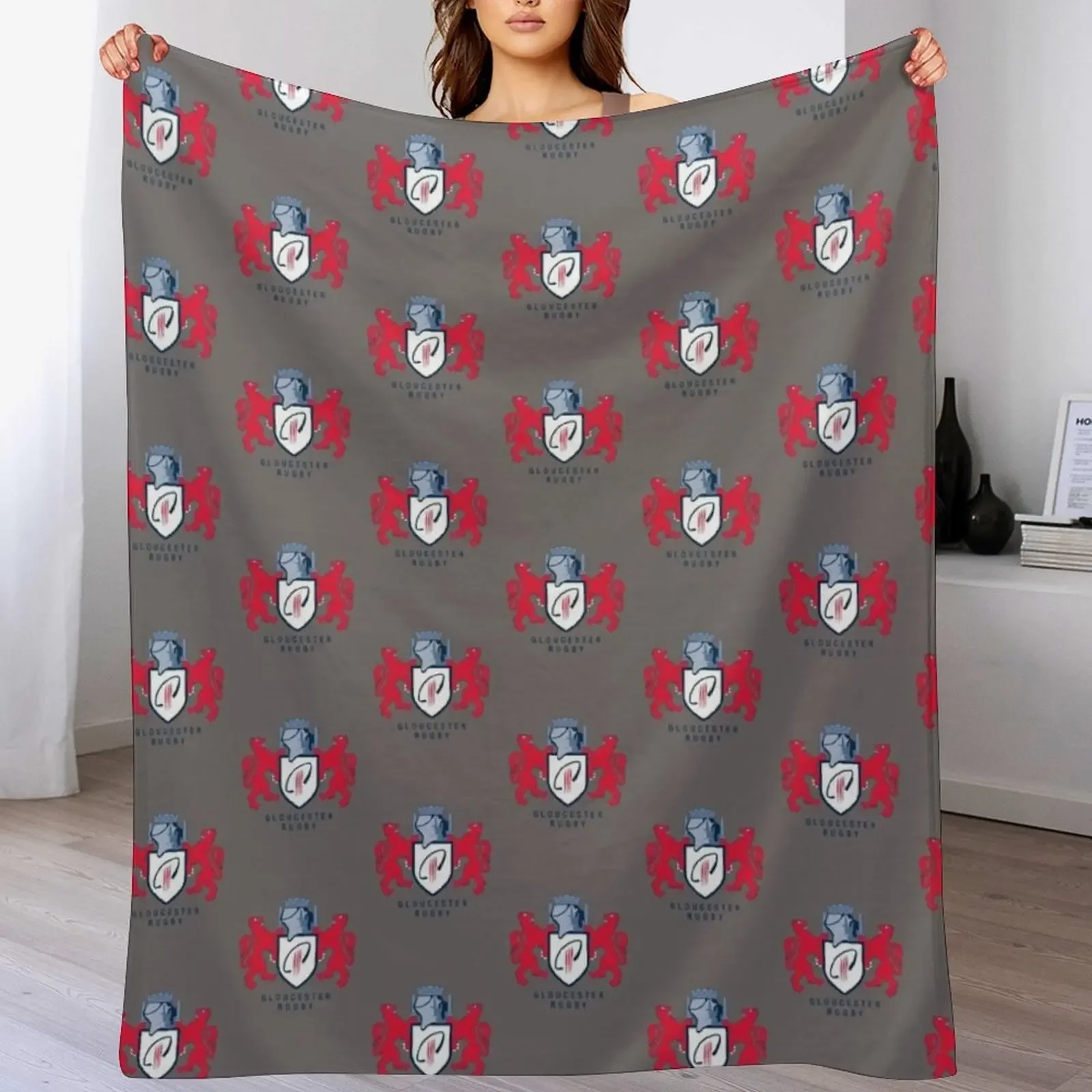 

Gloucester Rugby Throw Blanket Sofa Flannels Flannel Fabric Designers Blankets