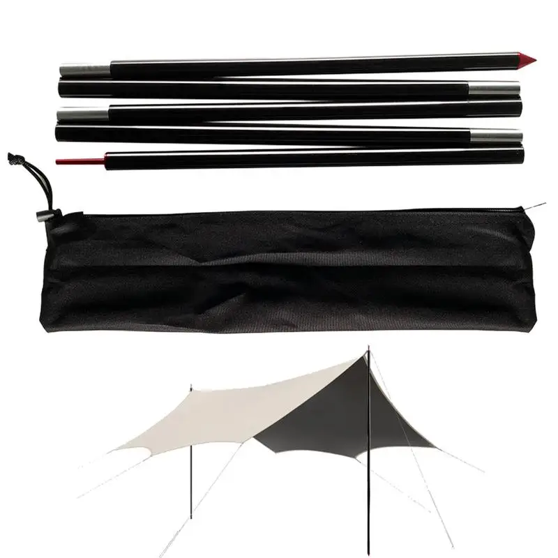 

Shade Sail Poles Portable Adjustable Tarp Pole Portable Heavy Duty Aluminum Tent Poles Outdoor Camping Accessories For Canopy