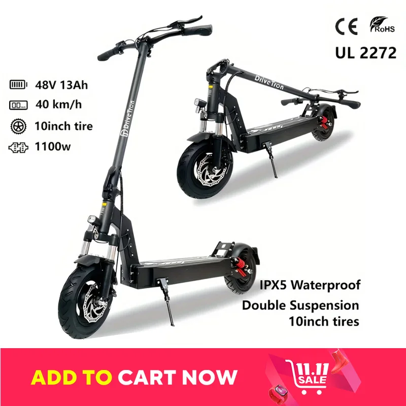 Adult Off Road Electric Scooter Thanksgiving Gift Foldable Cheap 60km Range Fast 25MPH 10inch tires Elektrische Scooter