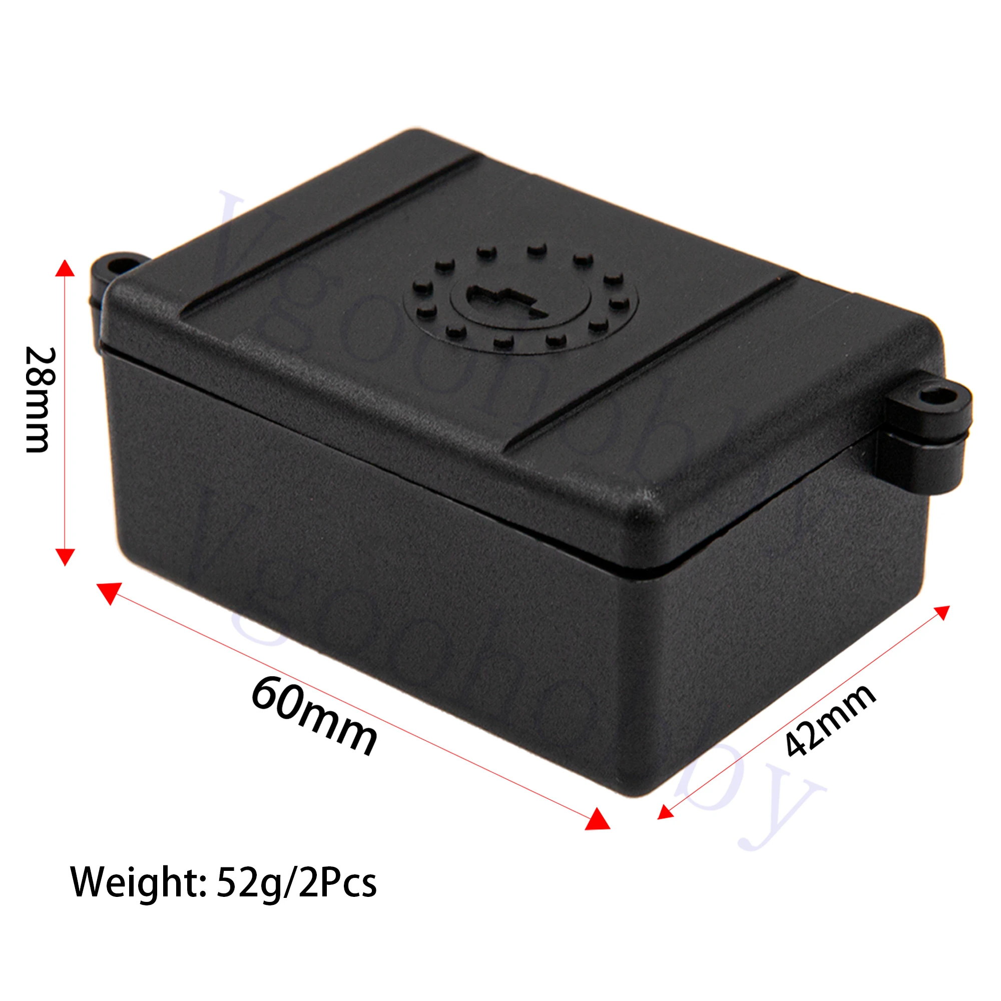 2Pcs Receiver Waterproof Box,RC ESC Receiver Dustproof Protector for Traxxas TRX-4 SCX10 90027 SCX10 90046 D90 1/10 RC Crawler