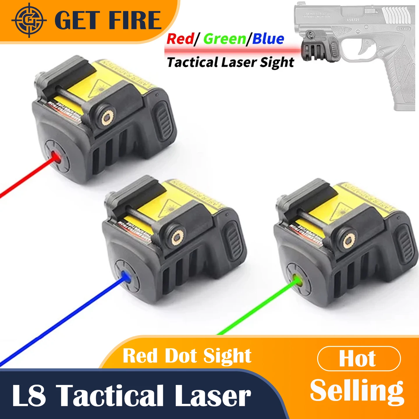 L8 التكتيكية الليزر ريد دوت البصر ل 92G مسدس مدمج مسدس قابلة للشحن الأخضر/الأزرق/الأحمر البصر بالليزر 20 مللي متر Picatinny السكك الحديدية جبل #1