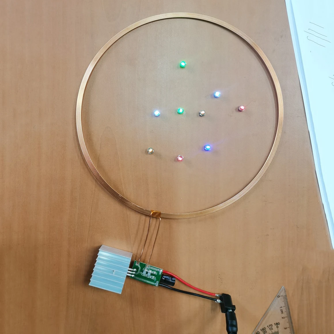 Imagem -03 - Módulo de Alimentação sem Fio Bobina de Carregamento sem Fio Carregador Transmissor Receptor Led Indução de Luz Modelo Faça Você Mesmo Remoto 24v 150 mm