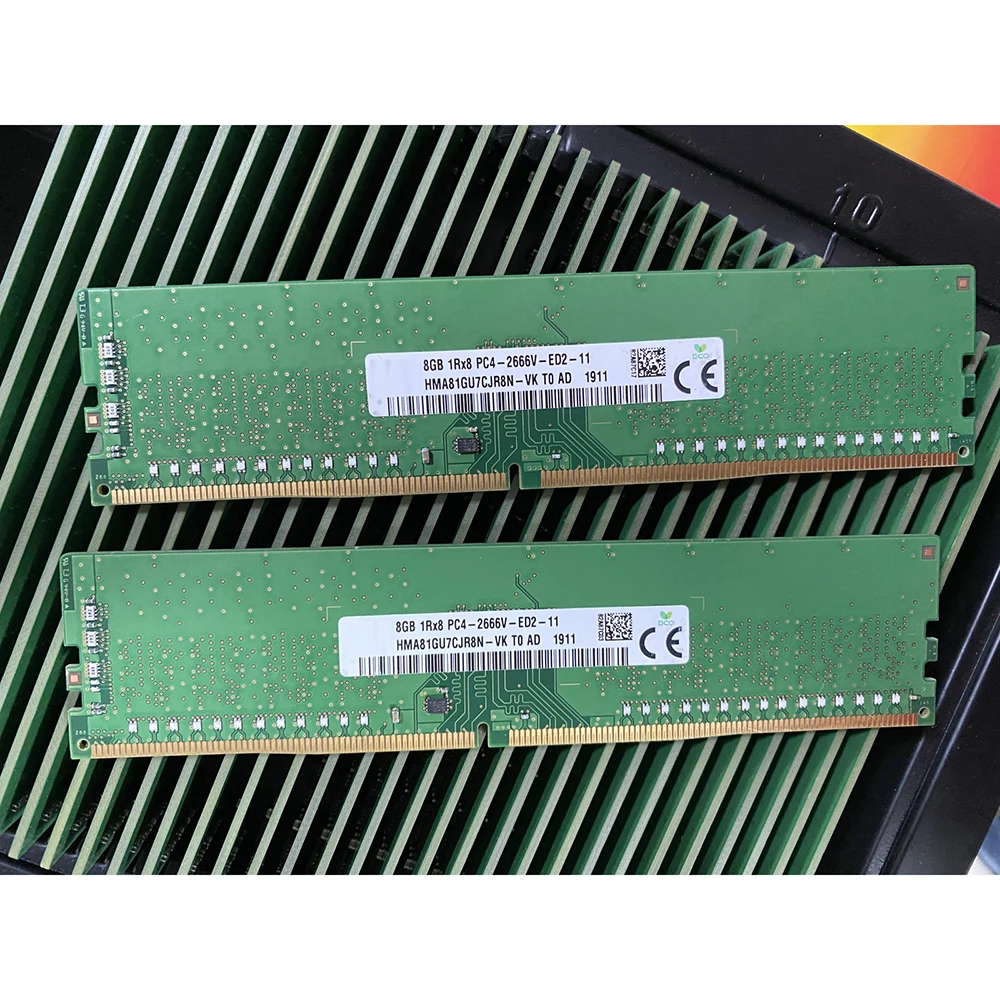 1 pz RAM Per SK Hynix 8G 8GB 1RX8 PC4-2666V ECC UDIMM Memoria DDR4 2666 HMA81GU7CJR8N-VK